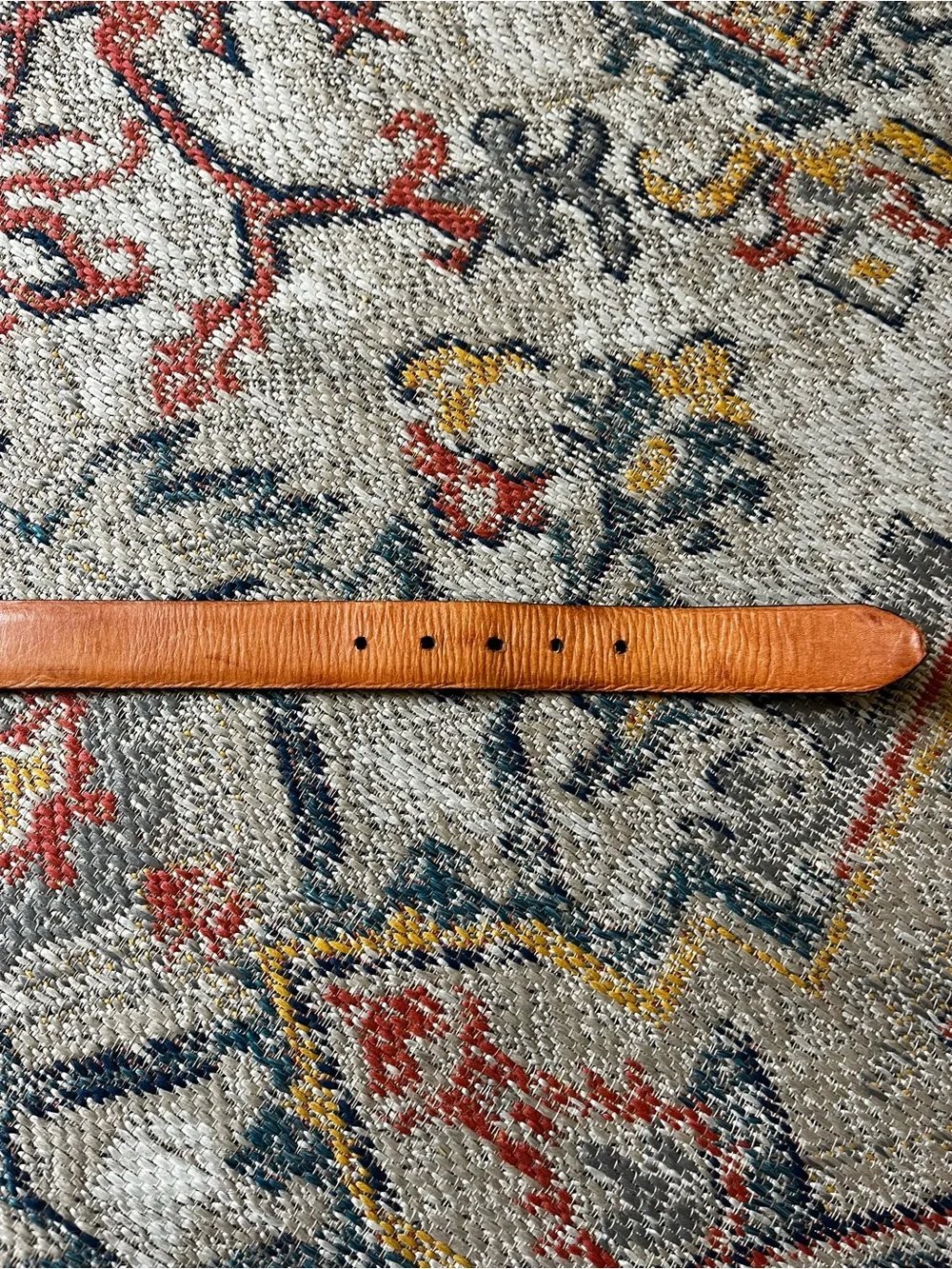 Martin Dingman Brown Leather Belt with Brass Buckle Size 34